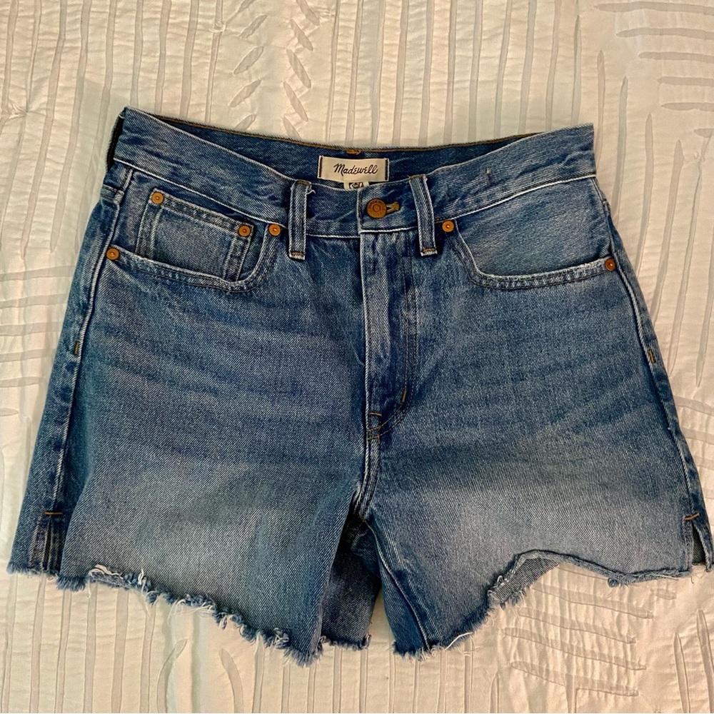 Womens Madewell Relaxed Mid-length Denim Shorts size 27